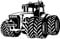 Samunshi® Wandtattoo Trecker Traktor Kinderzimmer Spielzimmer 150 x 95cm schwarz