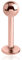 eeddoo Piercing Labret Rosé Rosegold Edelstahl Stärke: 1,2 mm Länge: 8 mm