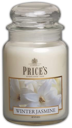 Price's - Winter Jasmine Large Jar Candle - Sweet, Delicious, Quality Fragrance - Long Lasting Scent - Up to 150 Hour Burn Time