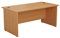 Office Hippo Heavy Duty Rectangular Home Office Desk, Integrated Cable Ports, PC Desk for Home or Office, 5 Yr Warranty, MFC & Beech, 120cm x 80cm