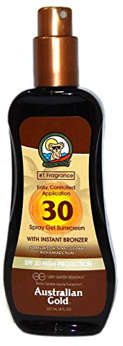 Australian Gold SPF 30 Spray Gel with Bronzer, 8 Ounce by Australian Gold