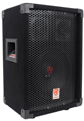 Rockville RSG8 300W 2-Way 8-Ohm Passive DJ/Pro PA Speaker, Pole Mountable, 8 Woofer + Dual 3 Tweeters, SpeakON & 1/4 Inputs, for Events and Performances