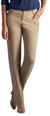Lee Women's Relaxed Fit All Day Straight Leg Pant Flax 16 Long