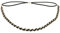Schwarzes Damen Haarband - Goldenes Suede Geflochtenes Hairband, Samtaspekt - Einheitsgrößer Dünnes Stirnband - Hochzeit Vintage Headband - Original Look Boho, Hippie