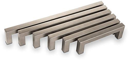 SOTECH 1 Stück Möbelgriff E3 echt Edelstahl BA 96 mm Profil 15 x 15 mm Stangengriff Relinggriff