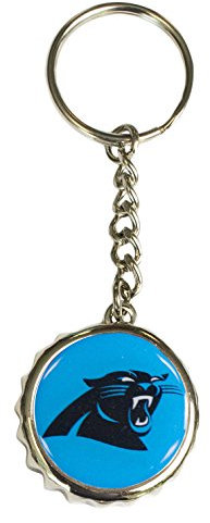 Pro Specialties Group NFL Carolina Panthers Bottle Cap Keychain, Teal, One Size