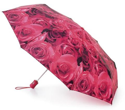 Fulton Regenschirm, Winddicht, Leichter, Öffnet und Schließt per Knopfdruck, 99 cm Spannweite, 27 cm Länge, Pink