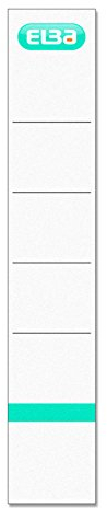 Elba Ordner Rückenschild, für 5 cm breite, selbstklebend, weiß, 10 Stück