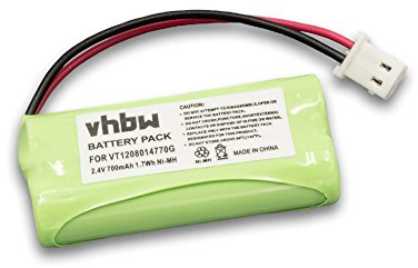 vhbw Akku kompatibel mit Motorola MNP28 | MBP20, MBP161, MBP161TIMER Babyphone Babytalker (700 mAh, 2,4 V, NiMH)