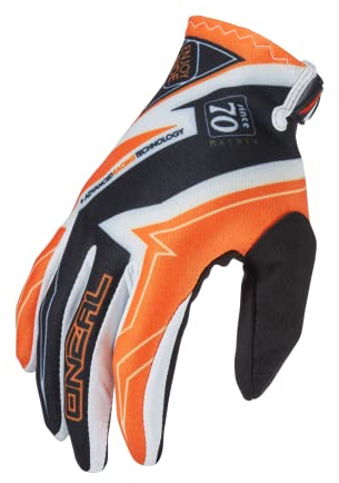 O'NEAL Fahrradhandschuhe & Motocross Handschuhe Vault Glove Racewear I MX MTB Motocross Enduro I Motorradhandschuhe Herren & Damen I Sehr starker Grip I Schwarz Orange I Größe S
