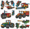 Samunshi® 13x Wandtattoo Trecker Set Wandbilder Kinderzimmer Deko Junge Wandtattoo Kinderzimmer Mädchen Wandsticker Kinderzimmer 6x 27x43cm