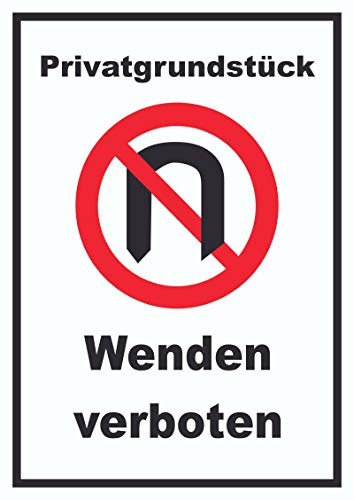 HB-Druck Privatgrundstück Wenden verboten Schild A1 (594x841mm)