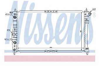 NISSENS Kühler Motorkühlung Kühler Wasserkühler Motorkühler Netzbreite 378mm Netzlänge 655mm Netztiefe 23mm 616671