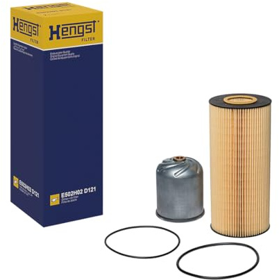 HENGST - Ölfilter E502H02 D121 - Öl-Filtereinsatz für KFZ | Hochwertiger Motorölfilter für KFZ mit Otto- oder Dieselmotor - Robuster Ölfilter mit hoher Schmutzaufnahmefähigkeit