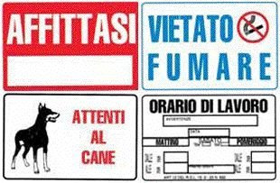 Cartello Segnaletico Segnaletica di informazione Io Non Posso Entrare 30x20 cm
