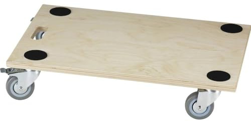 Dörner + Helmer Transportroller Atlas-Economy, 590mm x 390mm x 120mm, 300kg Tragkraft, TPE-Räder, für Kisten und Möbel