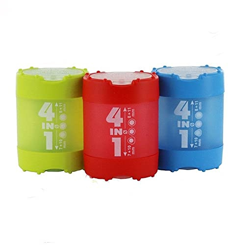 KUM Temperówka 4in1 z pojemnikiem mix kolorów