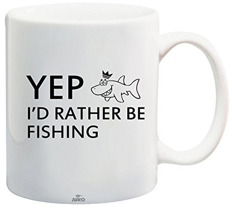 Juko Yep I'd Rather be Fishing Funny Mug