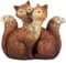 Charmante Fuchsfamilie braune Harz-Figur – 12 cm x 6 cm (1 Set) – Atemberaubendes und einzigartiges Meisterwerk für Zuhause, hochwertige Verarbeitung – perfekt für Zuhause und Büro