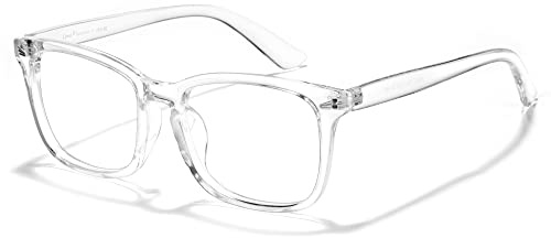 Cyxus Clear Blue Light Filter Glasses for Men Women Screen Computer Gaming Glasses UV Blocking Eyeglasses Square Frame Interchangeable Crystal Lens