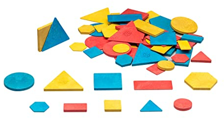 WISSNER 39740 aktiv lernen - Logische Blöcke Erweiterungssatz Attribute Blocks 60 Teile - RE-Wood