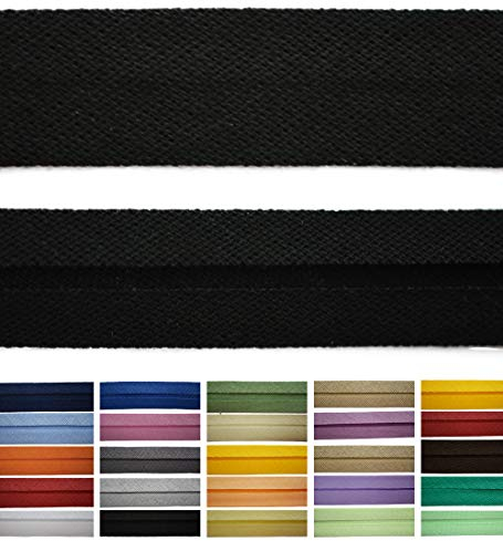 Roban Fashion Baumwoll Schrägband 12mm breit Textilband Blende in 24 Farben