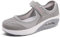 Femmes Minceur Chaussures Taille 35-42eu Marche Baskets Plate-Forme Chaussures Poids Air Léger Engrener Elastic Sports en Yoga à Enfiler Pas Cher Trainers en Maille Plates Été gris- 40EU