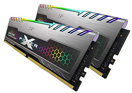 SP Silicon Power XPOWER Lot de 2 turbines RVB DDR4 3200 MHz (PC4 25600) 288 Broches CL16 1,35 V UDIMM pour Ordinateur de Bureau – Basse Tension 16 Go (8 Go x 2)
