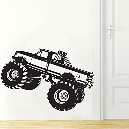 Abnehmbare Kind Junge Monster Truck Wandtattoo Kunst Raumdekoration Wandaufkleber Vinyl Kunstwand Kinder Kindergarten 85X57 Cm