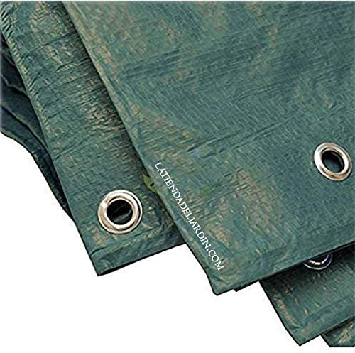 TOLDO Reforzado Verde 3 x 4 m, Lona de jardineria 90 gr/m2