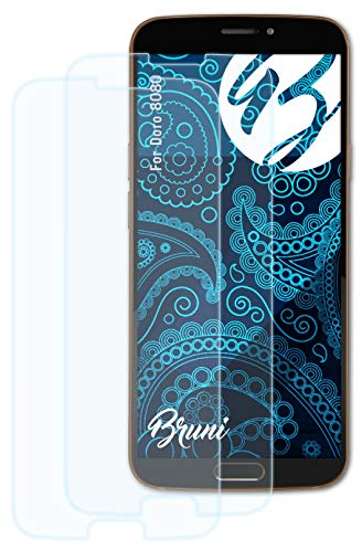 Bruni Protecteur d'écran compatible avec Doro 8080 Film Protecteur, cristal clair Écran protecteur (2X)