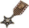 POFET Steampunk Gothic Star Dangle Anhänger Brosche Navy Medaille Abzeichen Kostüm Deocr