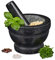 Relaxdays Granit Mörser mit Stößel, robust & langlebig, Gewürze, Kräuter, polierter Steinmörser, Ø 14 cm, 400 ml, grau, 10 x 14 x 14 cm