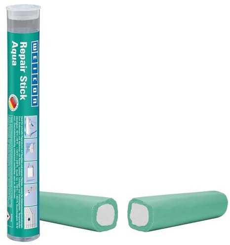 WEICON Barretta Acqua | 2 Componenti Adesivo Speciale | Resina Epossidica | Riparazione Rapida Di Ratori, Piscina, Marittimo, Subacqueo, Bianco, 115G