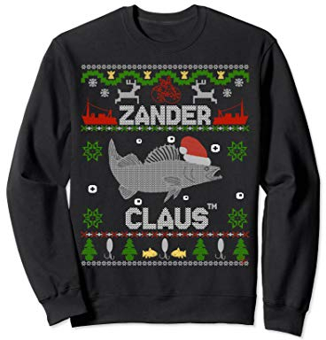Zander Claus - Weihnachtspulli für Angler lustiger Weihnacht Sweatshirt