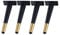 Drenky Möbelfüße 20cm Metall 4 Stück, Füße Für Möbel Gold Und Schwarz Schrankfüsse Schräg Rund Mit No-Slip Silent Base Aus Edelstahl Mit Schrauben Für Schrank Kommode Sofa Und Stuhl