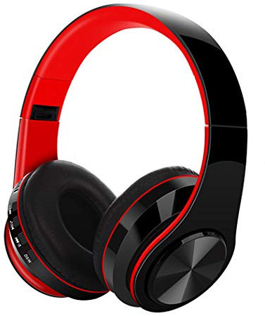 WuXingMeiLi Wireless Headphones Over Ear, Long Playtime Bluetooth Headphones, Soft Memory Protein Earpads, Foldable Wireless Wired Headphones with Mic for Home Office Cellphone PC Tablet