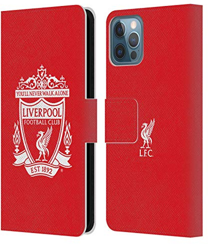Head Case Designs Offizielle Liverpool Football Club Rot 2 Crest 1 Leder-Wallet-Hülle Kompatibel mit Apple iPhone 12 / iPhone 12 Pro