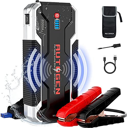 AUTOGEN 2000A Jump Starter Power Bank Jump Starter 12V Portable Car Jump Starter for 7.0L Petrol or 7.0L Diesel, 18000mAh Portable Car Battery Booster, Patent Number: 008273148-0001