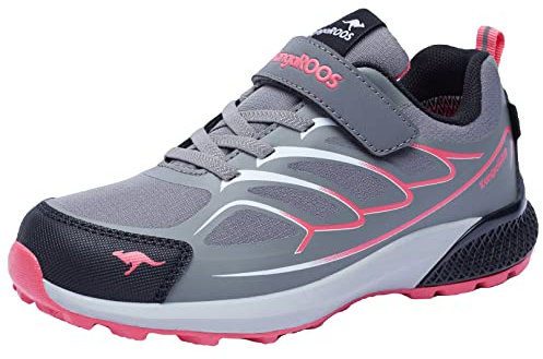 KangaROOS K-HK Flow EV RTX Sneaker, Steel Grey/Dusty Rose, 31 EU