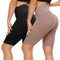 CAMPSNAIL 2er Pack Radlerhosen Damen Kurze Sporthose Sport Yoga Gym Biker Shorts Leggings Knielang High Waist Sommer Elastisch Blickdicht Schwarz & Rose,S-M