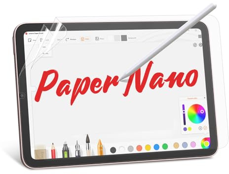BERSEM Lot de 2 Protection Écran Papier pour iPad Mini 7 2024 (A17 Pro) / iPad Mini 6 2021, 8,3 Pouces, Protecteur D'écran en PET Papier Mat pour Dessiner, Anti Reflet, Anti Empreintes