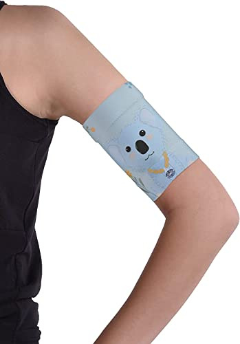 Dia-Band KINDER, Glucose Sensor Schutz Armband Freestyle Libre, Medtronic, Dexcom oder Omnipod – Komfortabel wiederverwendbares Diabetikband (Junior.M (19-21 cm))