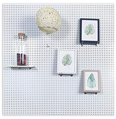 JTRHD Wall Tool Rack Pegboard Wall-mounted Storage Manager Panel Rack Metal Hook Plate With Hook Space Saving Workshop Storage (Color : White, Size : 100x40cm)