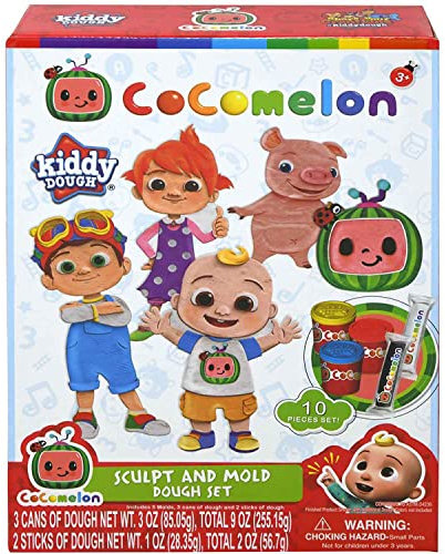 Cocomelon Kiddy Dough Sculpt and Mould Modelling Compound Set mit Formen