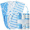 ikads Pucksack Baby 0-3 Monate Swaddle Decke aus 100% Bio-Baumwolle Pucktuch Baby Für Neugeborene Mädchen und Jungen 3er Pack Wickel (Blau)