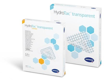 Hartmann 685906 HydroTac Transparent Hydrogel-Verband, Steril, 10cm Breite x 10cm Länge, 10 Stück