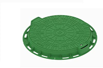 Schachtdeckel zum Aufklappen und Haltefunktion DN600 KL.A15 Grün Kanaldeckel Gullydeckel Drainage Brunnendeckel