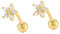 Homxi Ohrringe Damen Ohrstecker,Ohrringe Sterling Silber 925 Blume Zirkonia Gold Ohrringer Stecker