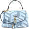 GUESS Montreal Mini Crossbody Flap Ice Blue Logo